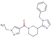 3-(1-benzyl-1H-imidazol-2-yl)-1-[(1-ethyl-1H-pyrazol-4-yl)carbonyl]piperidine