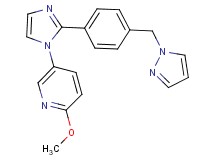 2-methoxy-5-{2-[4-(1H-pyrazol-1-ylmethyl)phenyl]-1H-imidazol-1-yl}pyridine