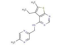 5-ethyl-6-methyl-N-[(5-methylpyrazin-2-yl)methyl]thieno[2,3-d]pyrimidin-4-amine