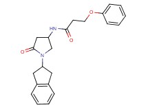 N-[1-(2,3-dihydro-1H-inden-2-yl)-5-oxo-3-pyrrolidinyl]-3-phenoxypropanamide