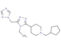 1-(cyclopentylmethyl)-4-[4-ethyl-5-(1H-1,2,4-triazol-1-ylmethyl)-4H-1,2,4-triazol-3-yl]piperidine