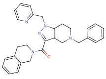 2-{[5-benzyl-1-(2-pyridinylmethyl)-4,5,6,7-tetrahydro-1H-pyrazolo[4,3-c]pyridin-3-yl]carbonyl}-1,2,3,4-tetrahydroisoquinoline