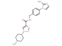 1-(cis-4-aminocyclohexyl)-N-[4-(2-methyl-1H-imidazol-1-yl)benzyl]-1H-1,2,3-triazole-4-carboxamide