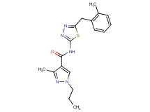 3-methyl-N-[5-(2-methylbenzyl)-1,3,4-thiadiazol-2-yl]-1-propyl-1H-pyrazole-4-carboxamide