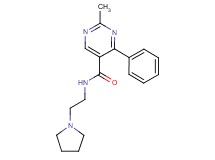 2-methyl-4-phenyl-N-(2-pyrrolidin-1-ylethyl)pyrimidine-5-carboxamide