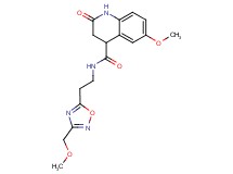 6-methoxy-N-{2-[3-(methoxymethyl)-1,2,4-oxadiazol-5-yl]ethyl}-2-oxo-1,2,3,4-tetrahydro-4-quinolinecarboxamide