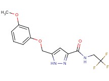 5-[(3-methoxyphenoxy)methyl]-N-(2,2,2-trifluoroethyl)-1H-pyrazole-3-carboxamide