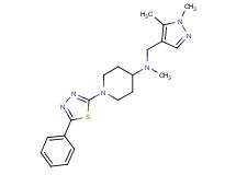 N-[(1,5-dimethyl-1H-pyrazol-4-yl)methyl]-N-methyl-1-(5-phenyl-1,3,4-thiadiazol-2-yl)piperidin-4-amine