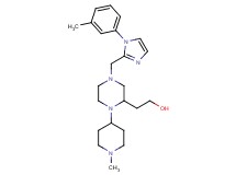 2-[4-{[1-(3-methylphenyl)-1H-imidazol-2-yl]methyl}-1-(1-methyl-4-piperidinyl)-2-piperazinyl]ethanol