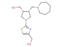 {2-[(3R*,4R*)-3-(1-azepanylmethyl)-4-(hydroxymethyl)-1-pyrrolidinyl]-1,3-thiazol-4-yl}methanol