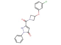5-{[3-(3-chlorophenoxy)azetidin-1-yl]carbonyl}-2-phenyl-1,2-dihydro-3H-pyrazol-3-one