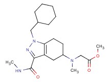 methyl N-{1-(cyclohexylmethyl)-3-[(methylamino)carbonyl]-4,5,6,7-tetrahydro-1H-indazol-5-yl}-N-methylglycinate