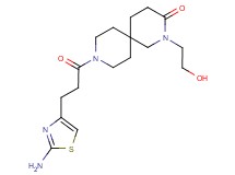9-[3-(2-amino-1,3-thiazol-4-yl)propanoyl]-2-(2-hydroxyethyl)-2,9-diazaspiro[5.5]undecan-3-one