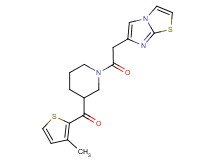 [1-(imidazo[2,1-b][1,3]thiazol-6-ylacetyl)piperidin-3-yl](3-methyl-2-thienyl)methanone