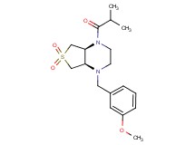 (4aR*,7aS*)-1-isobutyryl-4-(3-methoxybenzyl)octahydrothieno[3,4-b]pyrazine 6,6-dioxide