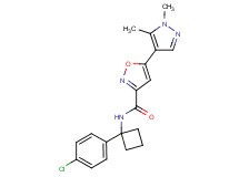 N-[1-(4-chlorophenyl)cyclobutyl]-5-(1,5-dimethyl-1H-pyrazol-4-yl)isoxazole-3-carboxamide