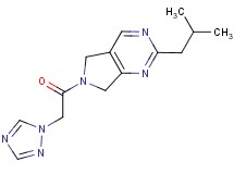 2-isobutyl-6-(1H-1,2,4-triazol-1-ylacetyl)-6,7-dihydro-5H-pyrrolo[3,4-d]pyrimidine
