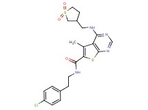 N-[2-(4-chlorophenyl)ethyl]-4-{[(1,1-dioxidotetrahydro-3-thienyl)methyl]amino}-5-methylthieno[2,3-d]pyrimidine-6-carboxamide