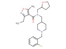 3-ethyl-N-{[1-(2-fluorobenzyl)-4-piperidinyl]methyl}-5-methyl-N-(tetrahydro-2-furanylmethyl)-4-isoxazolecarboxamide
