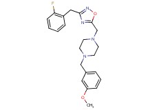 1-{[3-(2-fluorobenzyl)-1,2,4-oxadiazol-5-yl]methyl}-4-(3-methoxybenzyl)piperazine