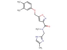 5-[(3,4-dimethylphenoxy)methyl]-N-methyl-N-[(4-methyl-1H-imidazol-2-yl)methyl]-3-isoxazolecarboxamide