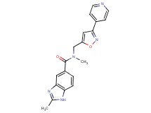 N,2-dimethyl-N-{[3-(4-pyridinyl)-5-isoxazolyl]methyl}-1H-benzimidazole-5-carboxamide