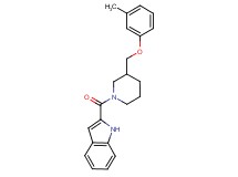 2-({3-[(3-methylphenoxy)methyl]-1-piperidinyl}carbonyl)-1H-indole