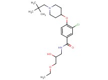 3-chloro-4-{[1-(2,2-dimethylpropyl)-4-piperidinyl]oxy}-N-(3-ethoxy-2-hydroxypropyl)benzamide