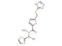N-methyl-N-[1-(1,3-thiazol-2-yl)ethyl]-5-[(4H-1,2,4-triazol-3-ylthio)methyl]-2-furamide