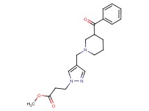 methyl 3-{4-[(3-benzoyl-1-piperidinyl)methyl]-1H-pyrazol-1-yl}propanoate
