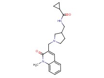 N-({1-[(1-methyl-2-oxo-1,2-dihydroquinolin-3-yl)methyl]pyrrolidin-3-yl}methyl)cyclopropanecarboxamide