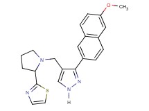 2-(1-{[3-(6-methoxy-2-naphthyl)-1H-pyrazol-4-yl]methyl}-2-pyrrolidinyl)-1,3-thiazole