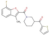 {1-[(7-fluoro-3-methyl-1-benzofuran-2-yl)carbonyl]-3-piperidinyl}(2-thienyl)methanone