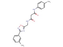 N-(4-methylphenyl)-N'-{[3-(3-methylphenyl)-1,2,4-oxadiazol-5-yl]methyl}malonamide