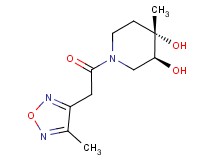 (3S*,4S*)-4-methyl-1-[(4-methyl-1,2,5-oxadiazol-3-yl)acetyl]piperidine-3,4-diol
