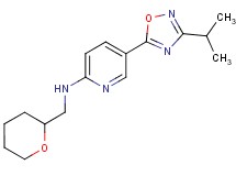 5-(3-isopropyl-1,2,4-oxadiazol-5-yl)-N-(tetrahydro-2H-pyran-2-ylmethyl)-2-pyridinamine