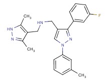 1-(3,5-dimethyl-1H-pyrazol-4-yl)-N-{[3-(3-fluorophenyl)-1-(3-methylphenyl)-1H-pyrazol-4-yl]methyl}methanamine