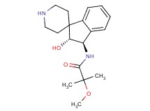N-[(2R*,3R*)-2-hydroxy-2,3-dihydrospiro[indene-1,4'-piperidin]-3-yl]-2-methoxy-2-methylpropanamide