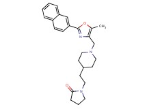 1-[2-(1-{[5-methyl-2-(2-naphthyl)-1,3-oxazol-4-yl]methyl}-4-piperidinyl)ethyl]-2-pyrrolidinone