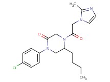 5-butyl-1-(4-chlorophenyl)-4-[(2-methyl-1H-imidazol-1-yl)acetyl]-2-piperazinone