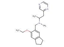 N-[(6-ethoxy-2,3-dihydro-1H-inden-5-yl)methyl]-N-methyl-1-pyrazin-2-ylpropan-2-amine