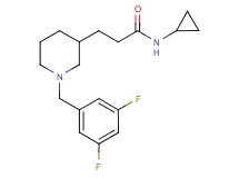 N-cyclopropyl-3-[1-(3,5-difluorobenzyl)-3-piperidinyl]propanamide