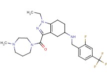 1-ethyl-N-[2-fluoro-4-(trifluoromethyl)benzyl]-3-[(4-methyl-1,4-diazepan-1-yl)carbonyl]-4,5,6,7-tetrahydro-1H-indazol-5-amine
