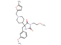 5-(3-methoxybenzyl)-3-(2-methoxyethyl)-5-{1-[(5-methyl-2-furyl)methyl]-4-piperidinyl}-2,4-imidazolidinedione