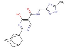 2-(1-adamantyl)-4-hydroxy-N-[(5-methyl-1H-1,2,4-triazol-3-yl)methyl]pyrimidine-5-carboxamide