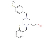 2-{1-(2-fluorobenzyl)-4-[4-(methylthio)benzyl]-2-piperazinyl}ethanol