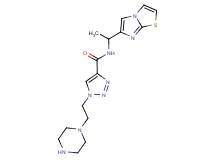 N-(1-imidazo[2,1-b][1,3]thiazol-6-ylethyl)-1-(2-piperazin-1-ylethyl)-1H-1,2,3-triazole-4-carboxamide