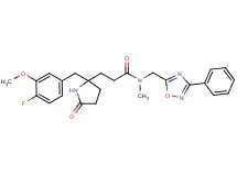 3-[2-(4-fluoro-3-methoxybenzyl)-5-oxo-2-pyrrolidinyl]-N-methyl-N-[(3-phenyl-1,2,4-oxadiazol-5-yl)methyl]propanamide