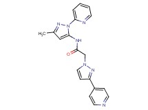 N-[3-methyl-1-(2-pyridinyl)-1H-pyrazol-5-yl]-2-[3-(4-pyridinyl)-1H-pyrazol-1-yl]acetamide trifluoroacetate