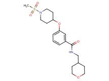 3-{[1-(methylsulfonyl)-4-piperidinyl]oxy}-N-(tetrahydro-2H-pyran-4-ylmethyl)benzamide